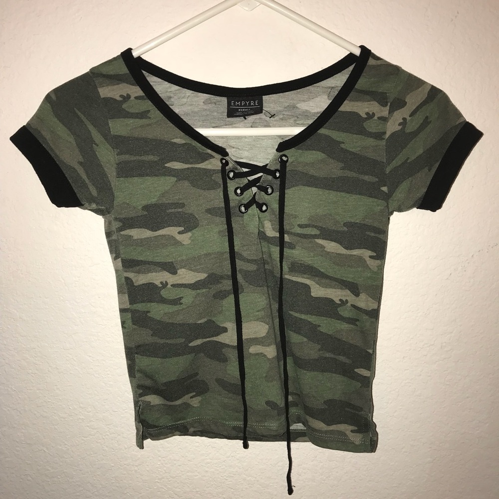 A camo T shirt